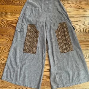 Handmade Chambray Shweshwe Carpenter Jeans Sample for Ginger Mary
